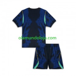 Camisola Brasil Criança Equipamento Segundo Copa do Mundo 2026 Manga Curta